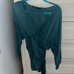 Teal Zara Wrap Dress